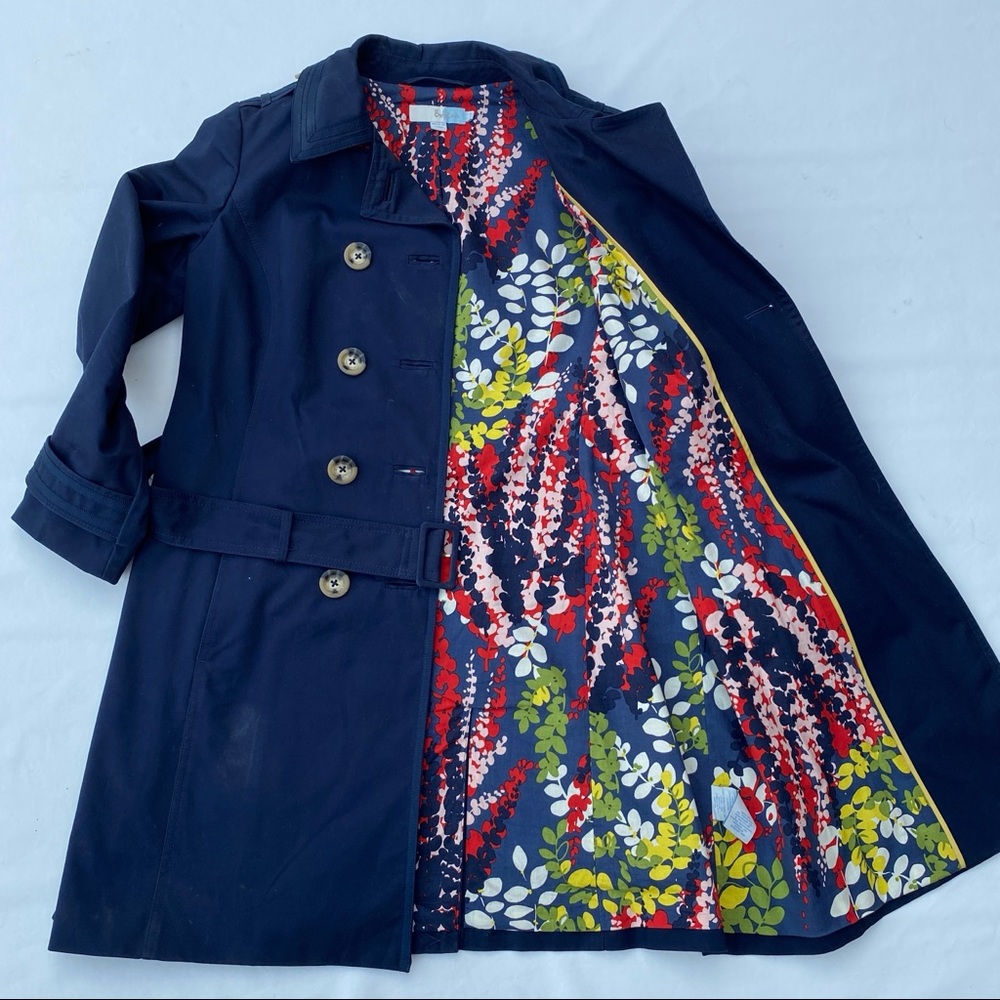 Boden Women’s Long Trench Coat Size 8 Petite